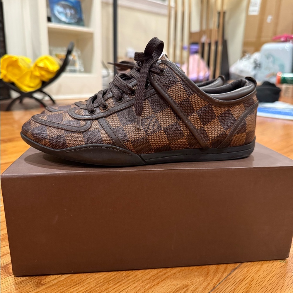 Louis Vuitton Brown Checkered Sneakers